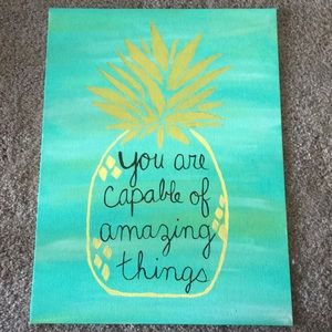 Pineapple Quote Wall Art